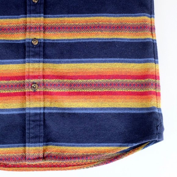 Proper Cloth CUSTOM Southwestern Aztec Print Long Sleeve Shirt SM Small Cotton - Picture 8 of 15